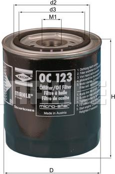 KNECHT OC 123 - Oil Filter autospares.lv