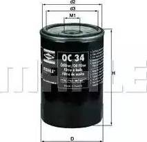 KNECHT OC 34 - Oil Filter autospares.lv