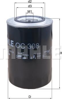 KNECHT OC 308 - Oil Filter autospares.lv