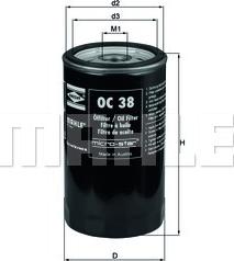 KNECHT OC 38 - Oil Filter autospares.lv