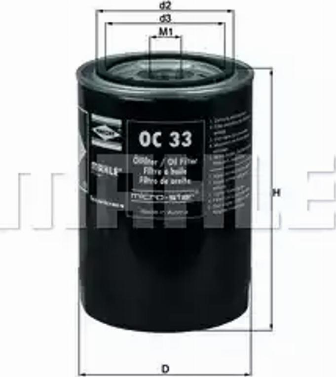 KNECHT OC 33 - Oil Filter autospares.lv