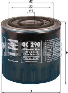 KNECHT OC 290 - Oil Filter autospares.lv