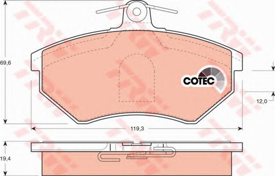 Konstein 5610030 - Brake Pad Set, disc brake autospares.lv