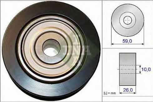 Koyo PU105529RMXY5 - Pulley, v-ribbed belt autospares.lv