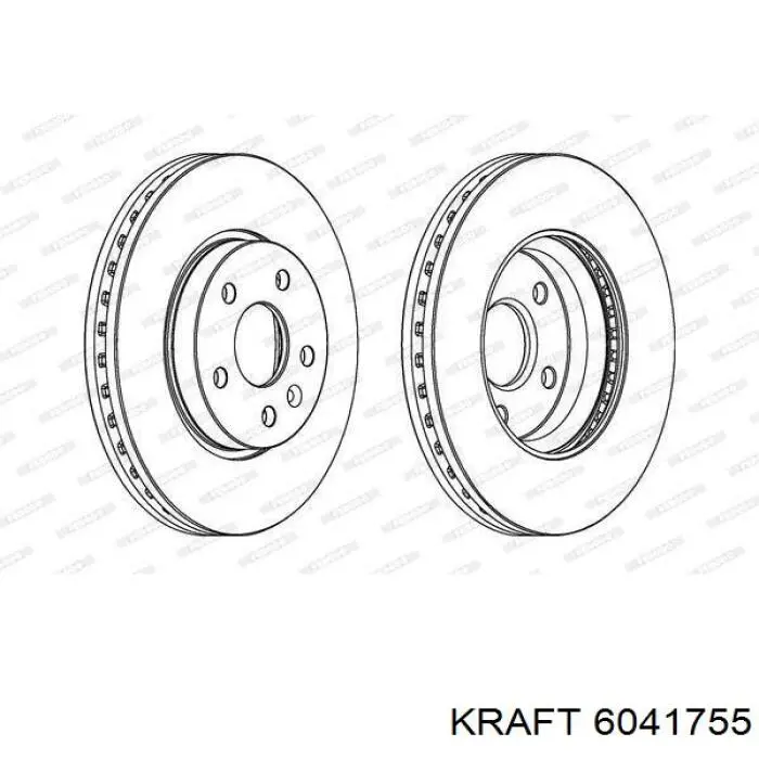 KRAFT AUTOMOTIVE 6041755 - Brake Disc autospares.lv