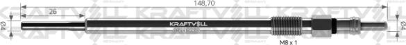 KRAFTVOLL GERMANY 05030063 - Glow Plug autospares.lv