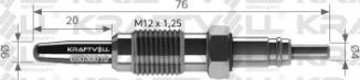 KRAFTVOLL GERMANY 05030010 - Glow Plug autospares.lv