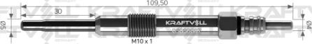 KRAFTVOLL GERMANY 05030087 - Glow Plug autospares.lv