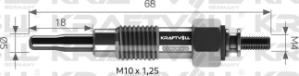 KRAFTVOLL GERMANY 05030036 - Glow Plug autospares.lv