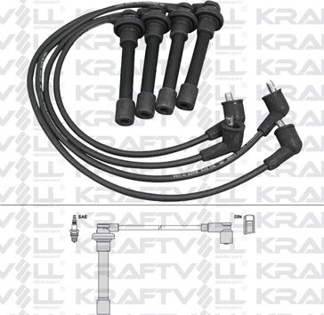 KRAFTVOLL GERMANY 05070322 - Ignition Cable Kit autospares.lv