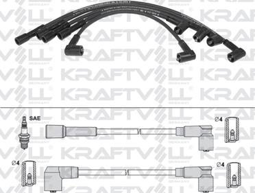 KRAFTVOLL GERMANY 05070241 - Ignition Cable Kit autospares.lv