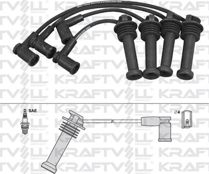 KRAFTVOLL GERMANY 05070265 - Ignition Cable Kit autospares.lv