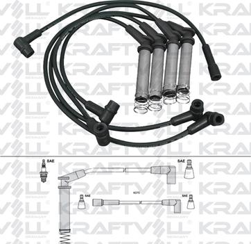 KRAFTVOLL GERMANY 05070278 - Ignition Cable Kit autospares.lv