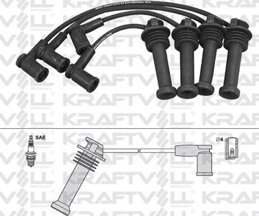 KRAFTVOLL GERMANY 05070277 - Ignition Cable Kit autospares.lv