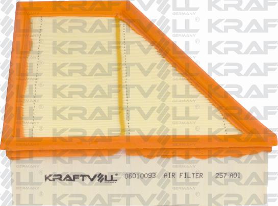 KRAFTVOLL GERMANY 06010093 - Air Filter, engine autospares.lv