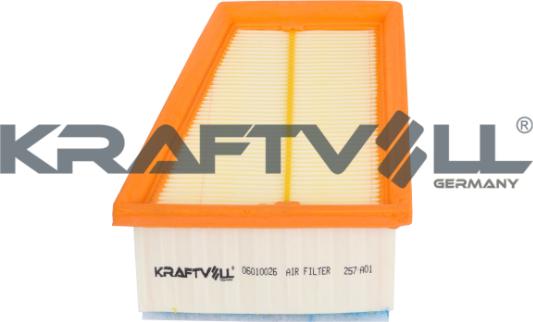 KRAFTVOLL GERMANY 06010026 - Air Filter, engine autospares.lv