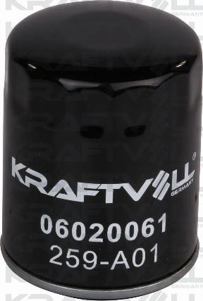 KRAFTVOLL GERMANY 06020061 - Oil Filter autospares.lv