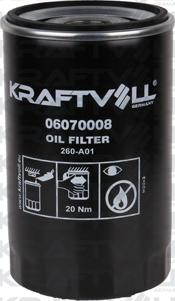 KRAFTVOLL GERMANY 06070008 - Oil Filter autospares.lv