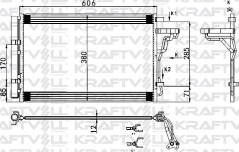 KRAFTVOLL GERMANY 08060067 - Condenser, air conditioning autospares.lv