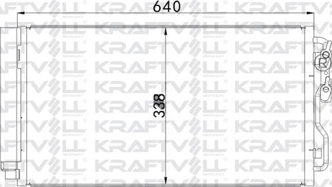 KRAFTVOLL GERMANY 08060085 - Condenser, air conditioning autospares.lv