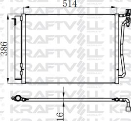 KRAFTVOLL GERMANY 08060080 - Condenser, air conditioning autospares.lv