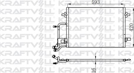 KRAFTVOLL GERMANY 08060150 - Condenser, air conditioning autospares.lv