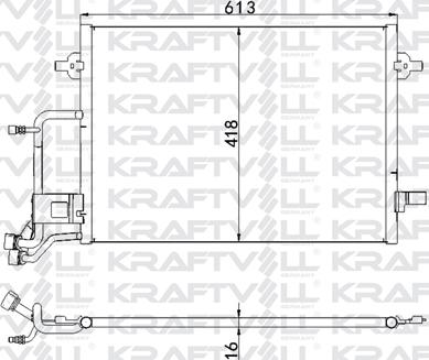 KRAFTVOLL GERMANY 08060124 - Condenser, air conditioning autospares.lv
