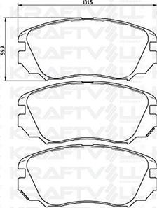 KRAFTVOLL GERMANY 07010049 - Brake Pad Set, disc brake autospares.lv