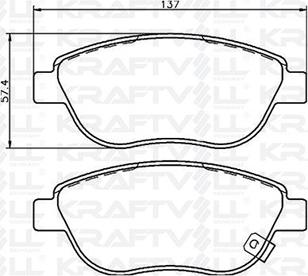 KRAFTVOLL GERMANY 07010044 - Brake Pad Set, disc brake autospares.lv