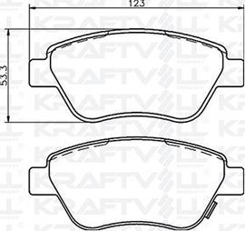 KRAFTVOLL GERMANY 07010043 - Brake Pad Set, disc brake autospares.lv