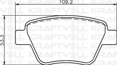 KRAFTVOLL GERMANY 07010054 - Brake Pad Set, disc brake autospares.lv