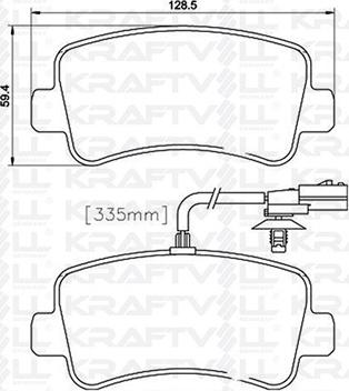 KRAFTVOLL GERMANY 07010058 - Brake Pad Set, disc brake autospares.lv