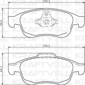 KRAFTVOLL GERMANY 07010053 - Brake Pad Set, disc brake autospares.lv