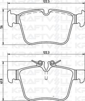 KRAFTVOLL GERMANY 07010069 - Brake Pad Set, disc brake autospares.lv