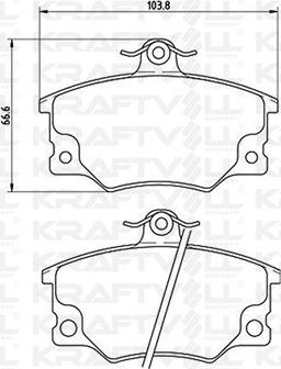 KRAFTVOLL GERMANY 07010006 - Brake Pad Set, disc brake autospares.lv