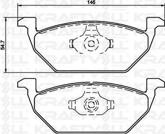 KRAFTVOLL GERMANY 07010014 - Brake Pad Set, disc brake autospares.lv