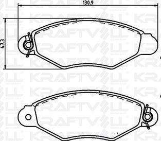 KRAFTVOLL GERMANY 07010011 - Brake Pad Set, disc brake autospares.lv