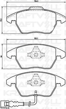 KRAFTVOLL GERMANY 07010025 - Brake Pad Set, disc brake autospares.lv