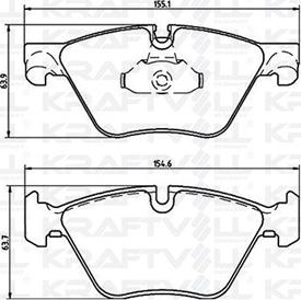 KRAFTVOLL GERMANY 07010108 - Brake Pad Set, disc brake autospares.lv