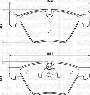 KRAFTVOLL GERMANY 07010107 - Brake Pad Set, disc brake autospares.lv