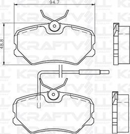 KRAFTVOLL GERMANY 07010114 - Brake Pad Set, disc brake autospares.lv