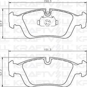 KRAFTVOLL GERMANY 07010110 - Brake Pad Set, disc brake autospares.lv