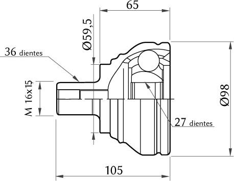 KSH EUROPE 1860.0068013 - Joint Kit, drive shaft autospares.lv