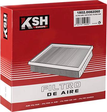 KSH EUROPE 1802.0082070 - Air Filter, engine autospares.lv