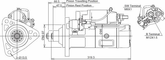 KUTNAK AUTOMOTIVE 723495/M - Starter autospares.lv