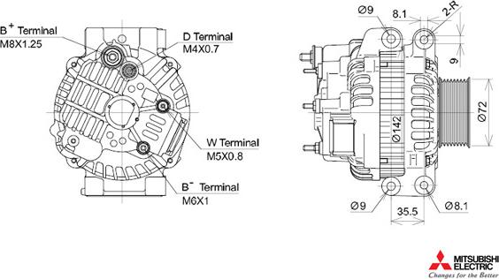 KUTNAK AUTOMOTIVE 723419/M - Alternator autospares.lv