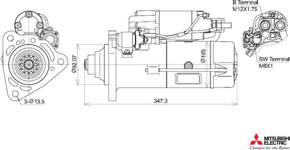 KUTNAK AUTOMOTIVE 723489/M - Starter autospares.lv