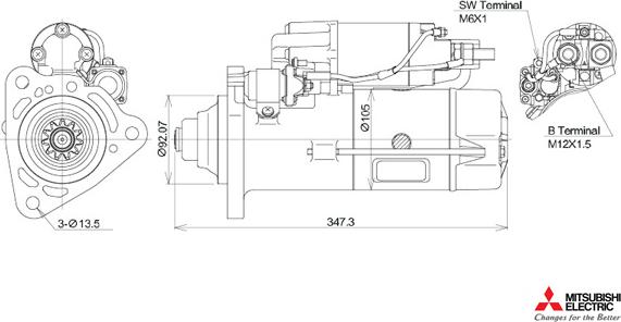 KUTNAK AUTOMOTIVE 723552/M - Starter autospares.lv