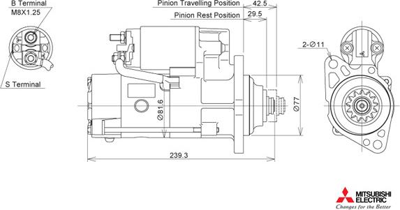 KUTNAK AUTOMOTIVE 722328/M - Starter autospares.lv