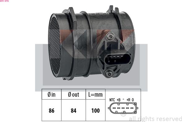 KW 491 076 - Air Mass Sensor autospares.lv